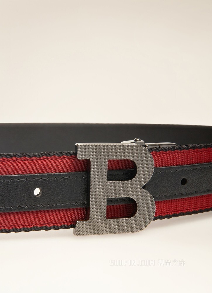 B Buckle 35 毫米黑色合成织物腰带