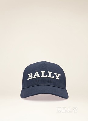 BALLY 都市帽 海军蓝棉质帽子