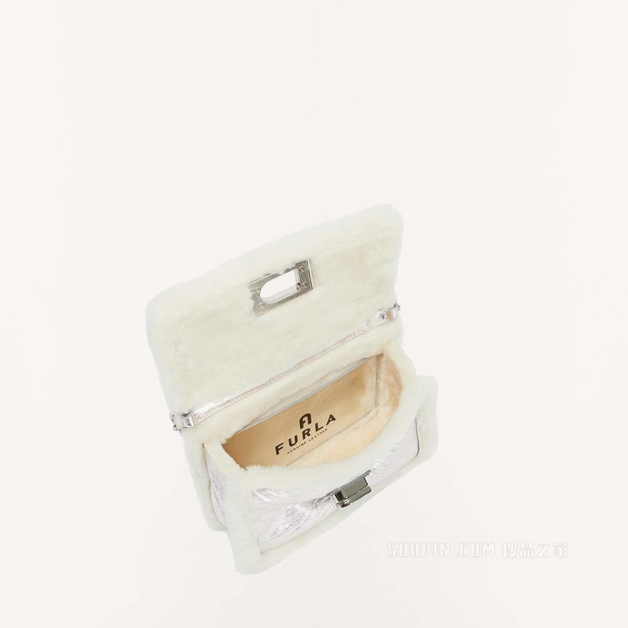 斜挎包 迷你款 White Cotton Furla 1927 Soft