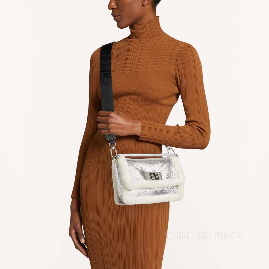 斜挎包 迷你款 White Cotton Furla 1927 Soft