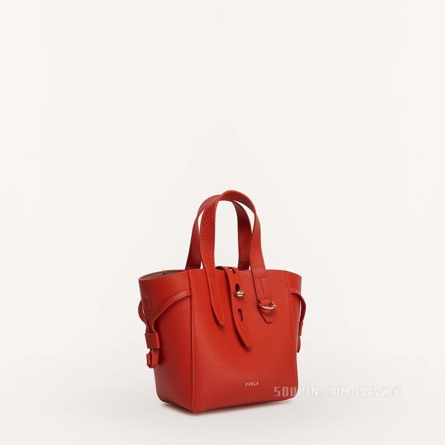 托特包 迷你款 Tangerine (Orange) Furla Net