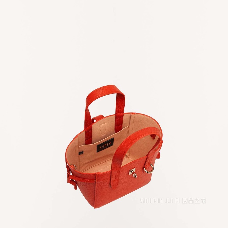 托特包 迷你款 Tangerine (Orange) Furla Net