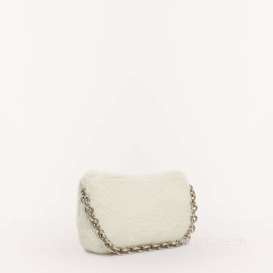 小号单肩包 White Cotton Furla Moon