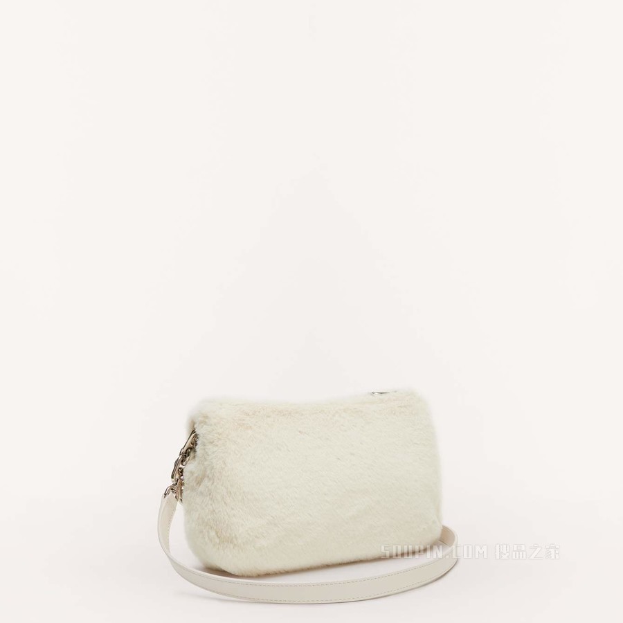 小号单肩包 White Cotton Furla Moon