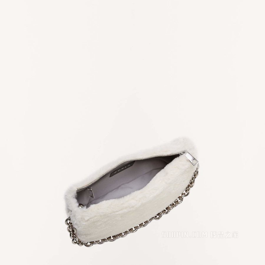 小号单肩包 White Cotton Furla Moon