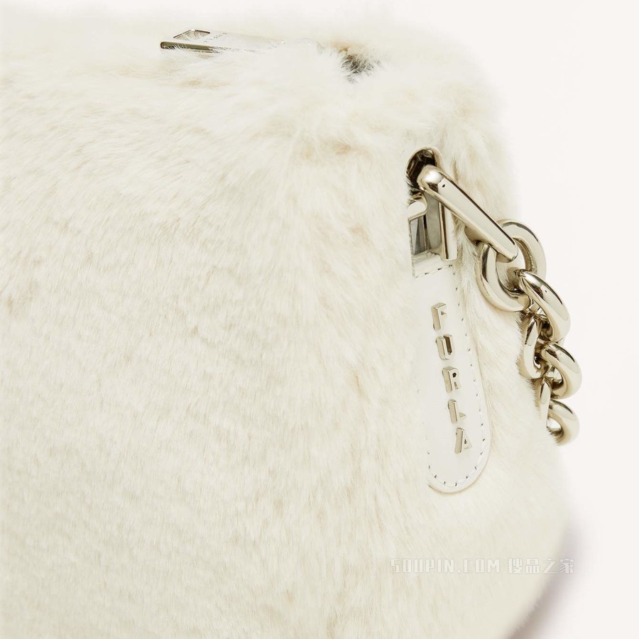 小号单肩包 White Cotton Furla Moon