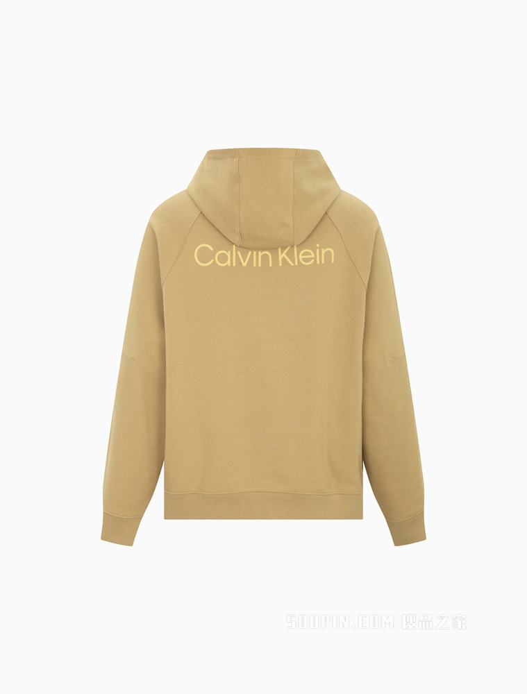 【简约系列】Calvin Klein 22春夏新品男女同款简约LOGO抽绳连帽卫衣40630ST
