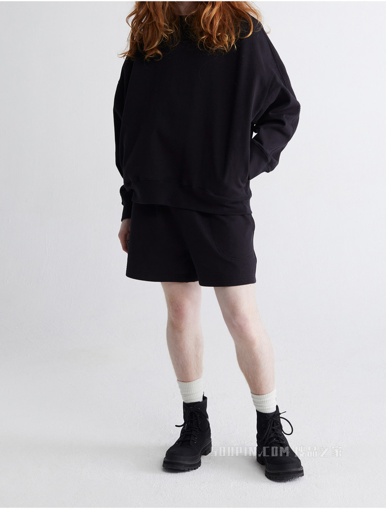 【简约系列】Calvin Klein 22春夏新品男女同款松紧腰刺绣休闲短裤40632ST