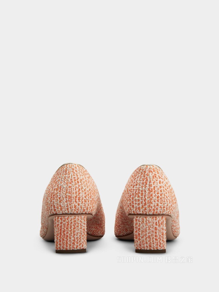 Belle Vivier 金属扣织物高跟鞋 彩色