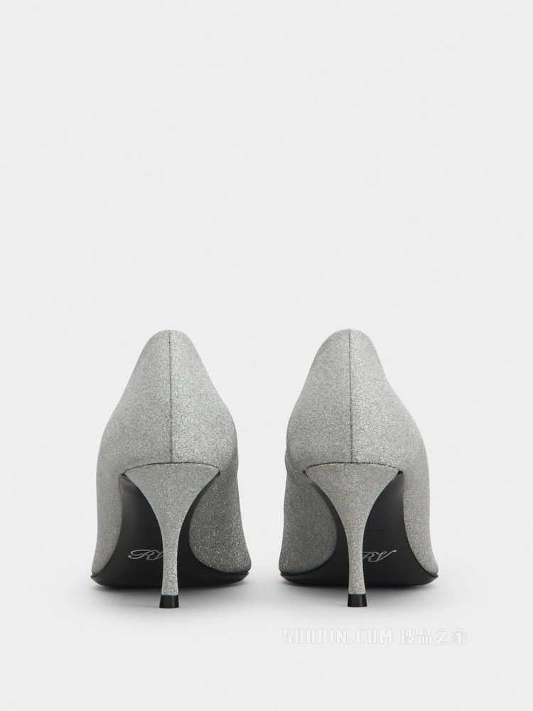 Flower Strass 钻扣单鞋 银色