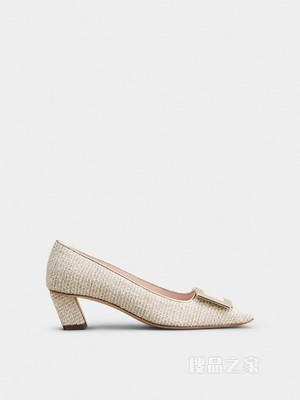 Belle Vivier 金属扣织物高跟鞋 彩色