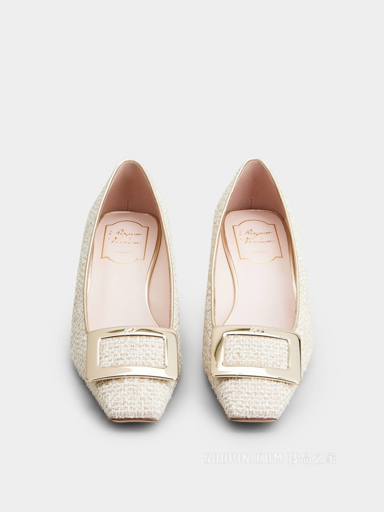 Belle Vivier 金属扣织物高跟鞋 彩色