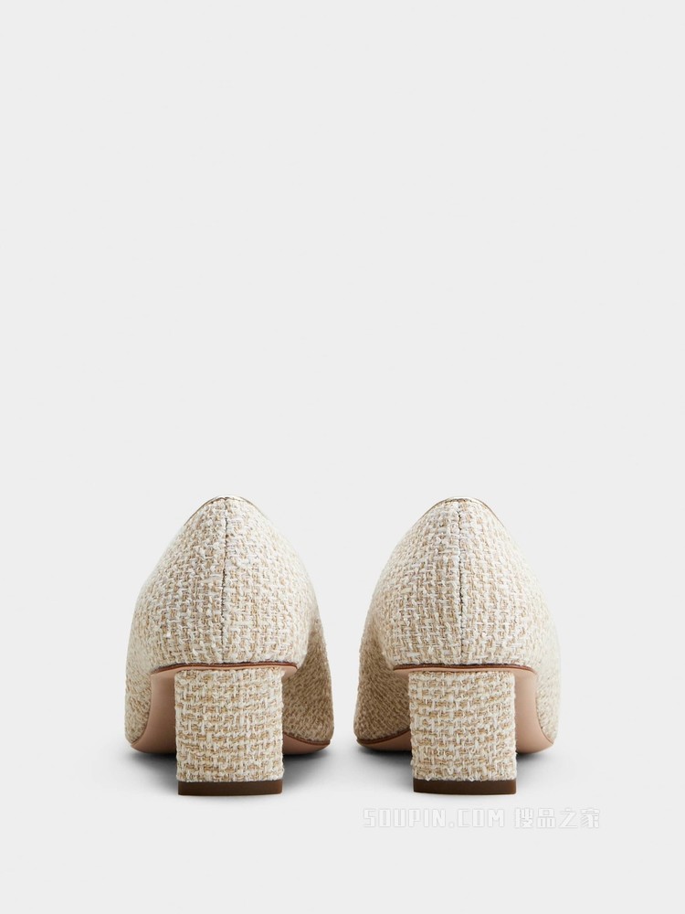 Belle Vivier 金属扣织物高跟鞋 彩色