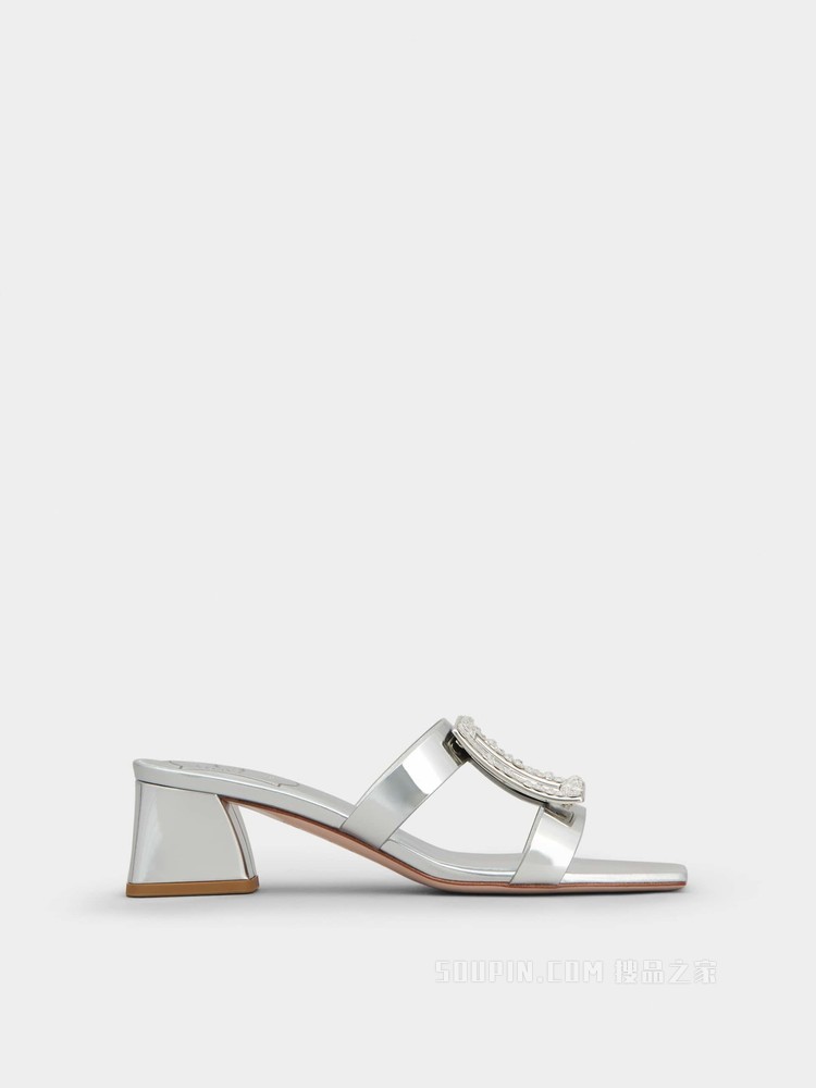 Bikiviv 钻扣穆勒鞋 银色