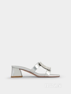 Bikiviv 钻扣穆勒鞋 银色