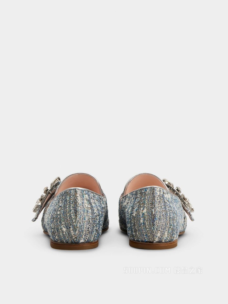 Mini Broche Vivier 钻扣织物乐福鞋 彩色