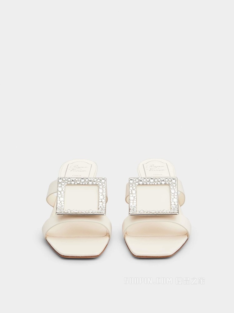 Bikiviv 钻扣穆勒鞋 奶油色