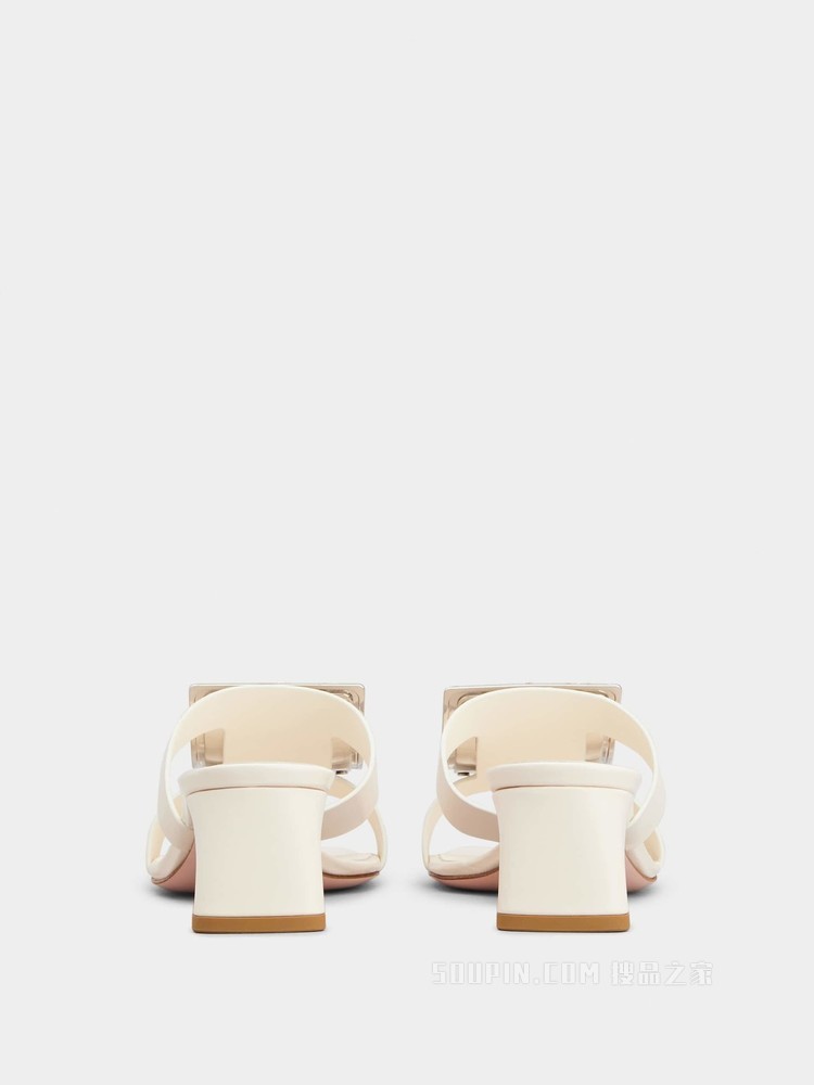 Bikiviv 钻扣穆勒鞋 奶油色