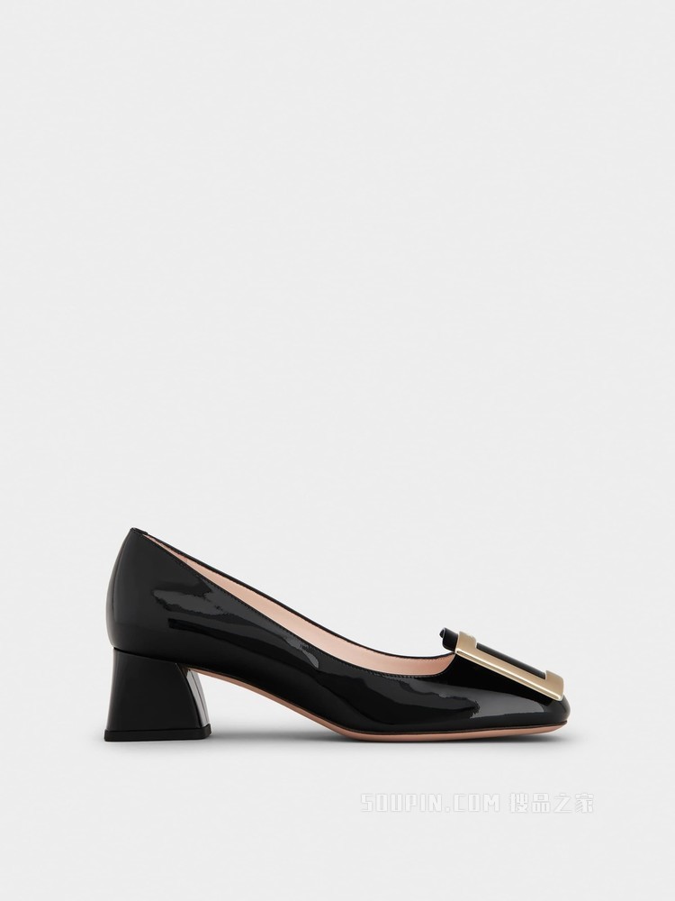 Très Vivier 金属扣高跟鞋 黑色