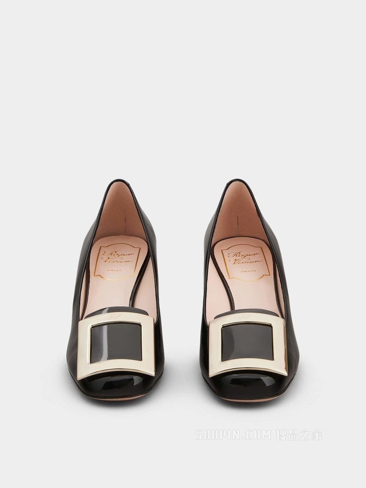 Très Vivier 金属扣高跟鞋 黑色