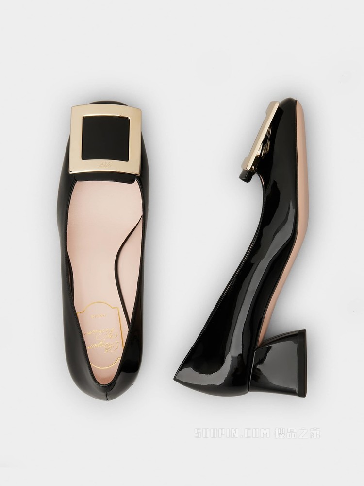 Très Vivier 金属扣高跟鞋 黑色