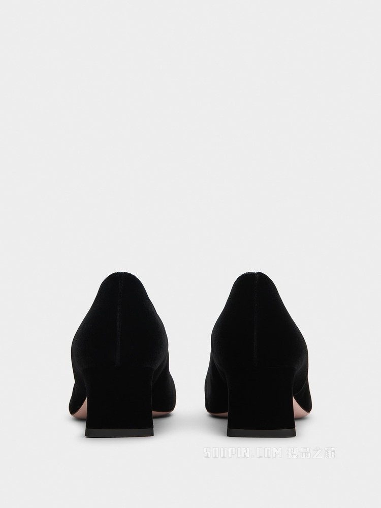 Très Vivier 钻扣高跟鞋 黑色