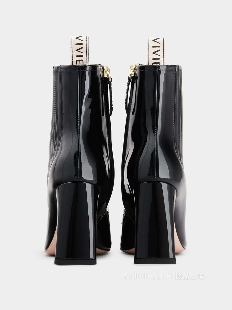 Très Vivier Chelsea Strass 钻扣切尔西靴 黑色