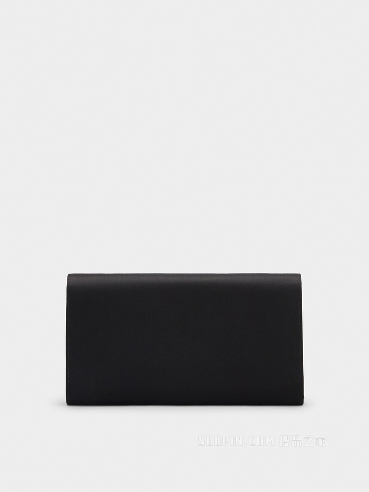 丝缎信封手包 黑色
