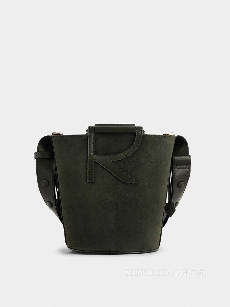 RV 中号绒面皮水桶包 绿色