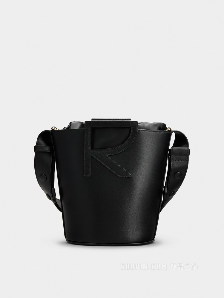RV 中号绒面皮水桶包 黑色