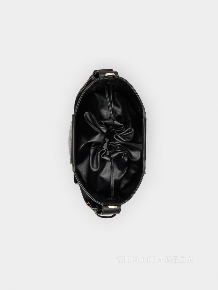 RV 中号绒面皮水桶包 黑色