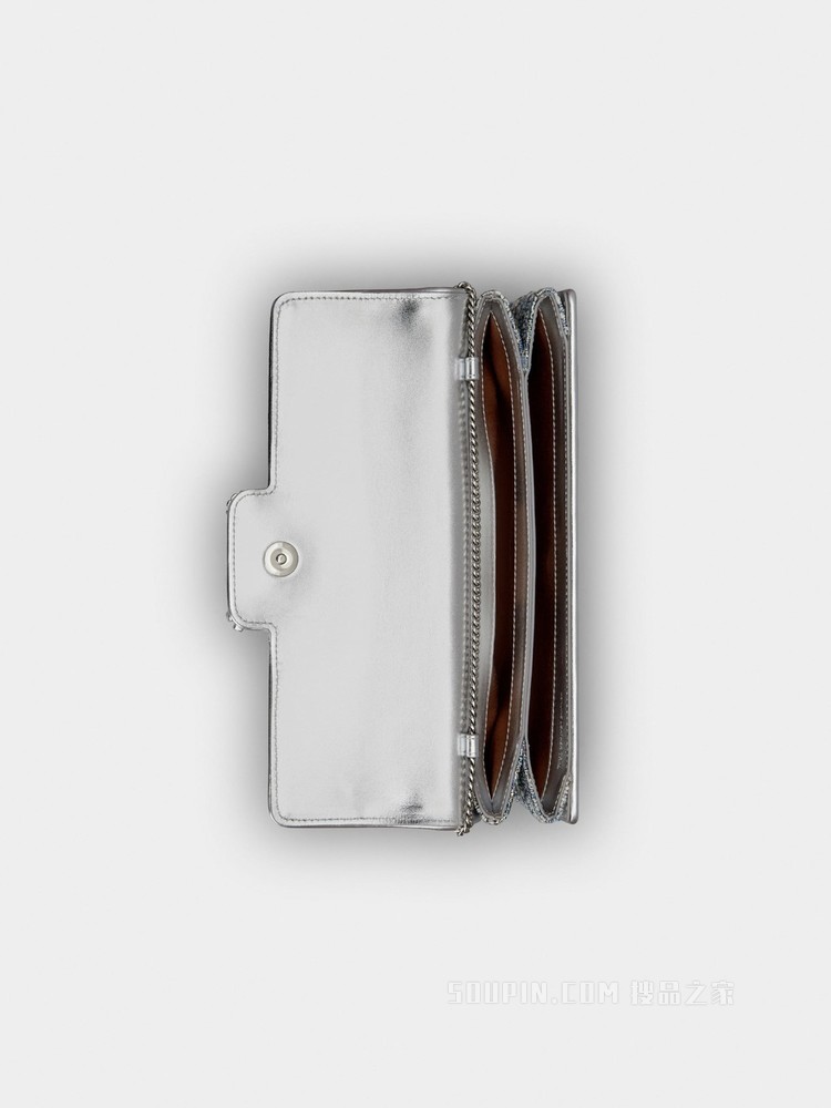 Flower Strass Buckle Piping 花钻织物手拿包 彩色