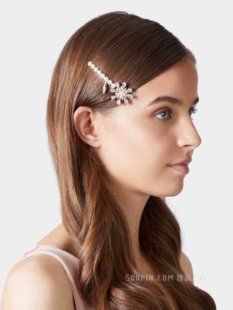 Vivier Blossom 发卡 金色