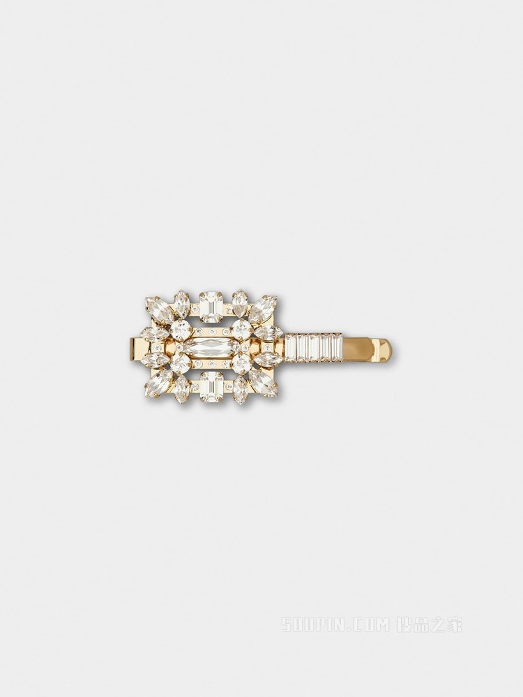 Broche Vivier 凡尔赛钻扣发卡 金色