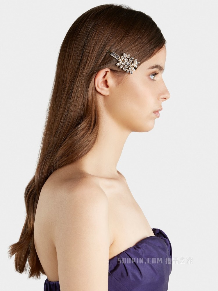 Broche Vivier 凡尔赛钻扣发卡 金色