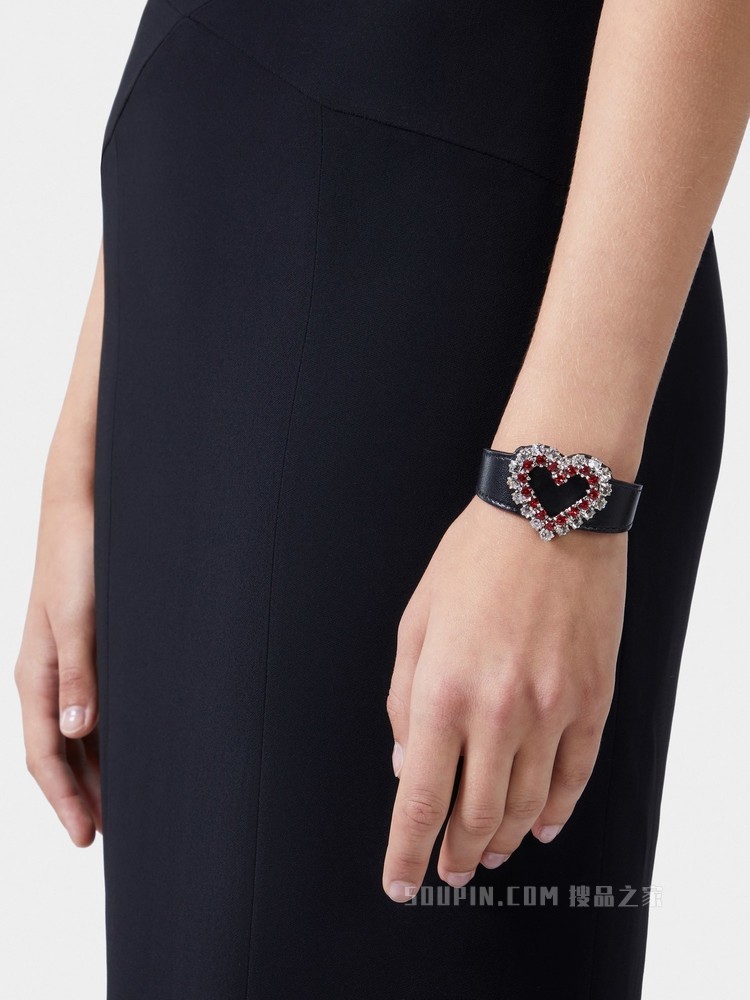 Love Strass皮革项圈 彩色