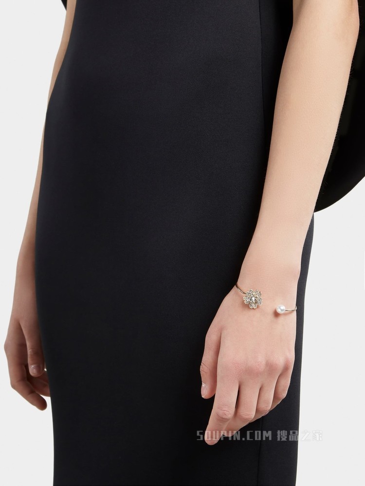 RV Bouquet 钻扣金属项链 金色