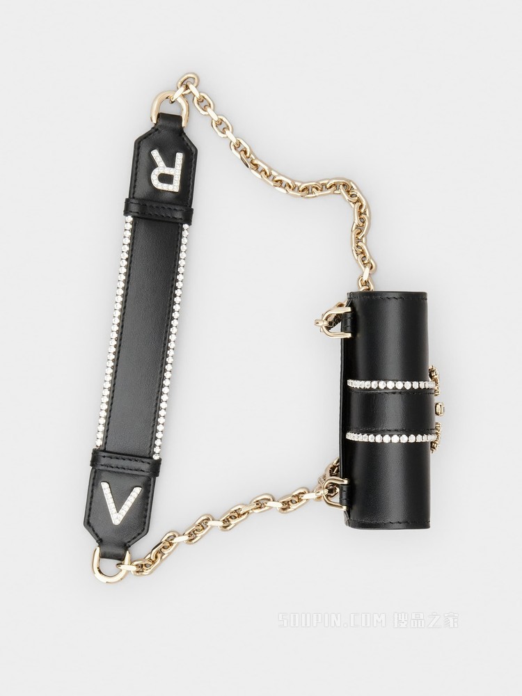Broche Vivier 凡尔赛钻扣手机包 黑色