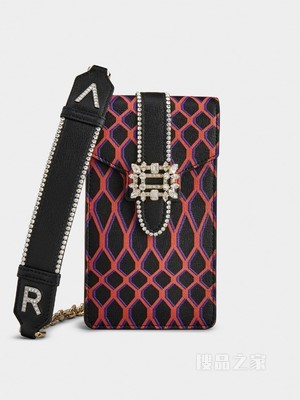 Miss Vivier Pocket Net 皮革手机包 黑色