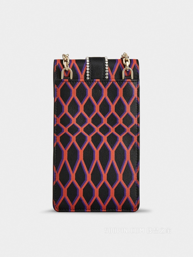 Miss Vivier Pocket Net 皮革手机包 黑色