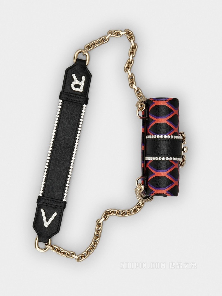 Miss Vivier Pocket Net 皮革手机包 黑色