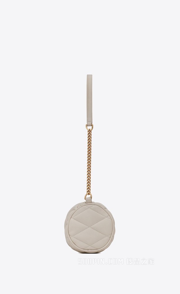 SADE迷你绗缝羊皮革圆管手袋