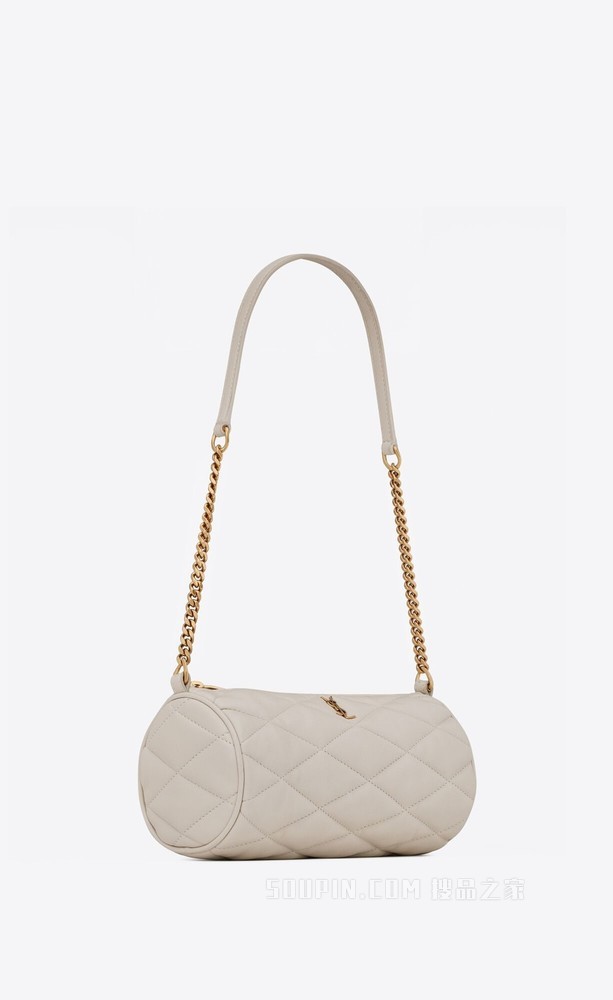 SADE迷你绗缝羊皮革圆管手袋