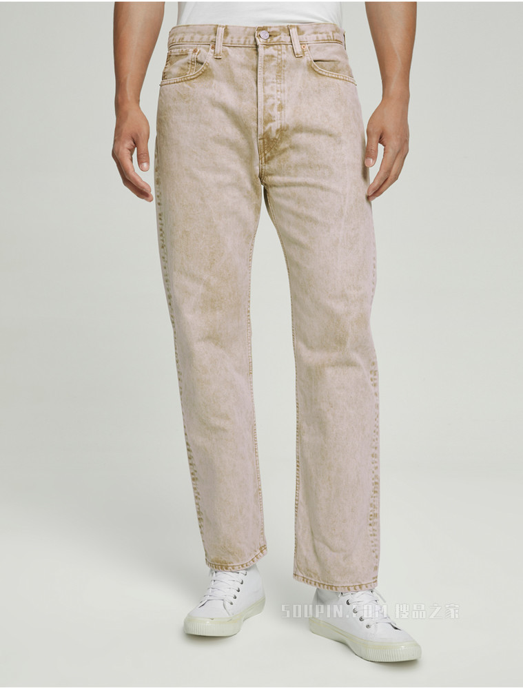 【简约系列】Calvin Klein 22春夏新品男女同款做旧直筒纯棉牛仔裤40660ST