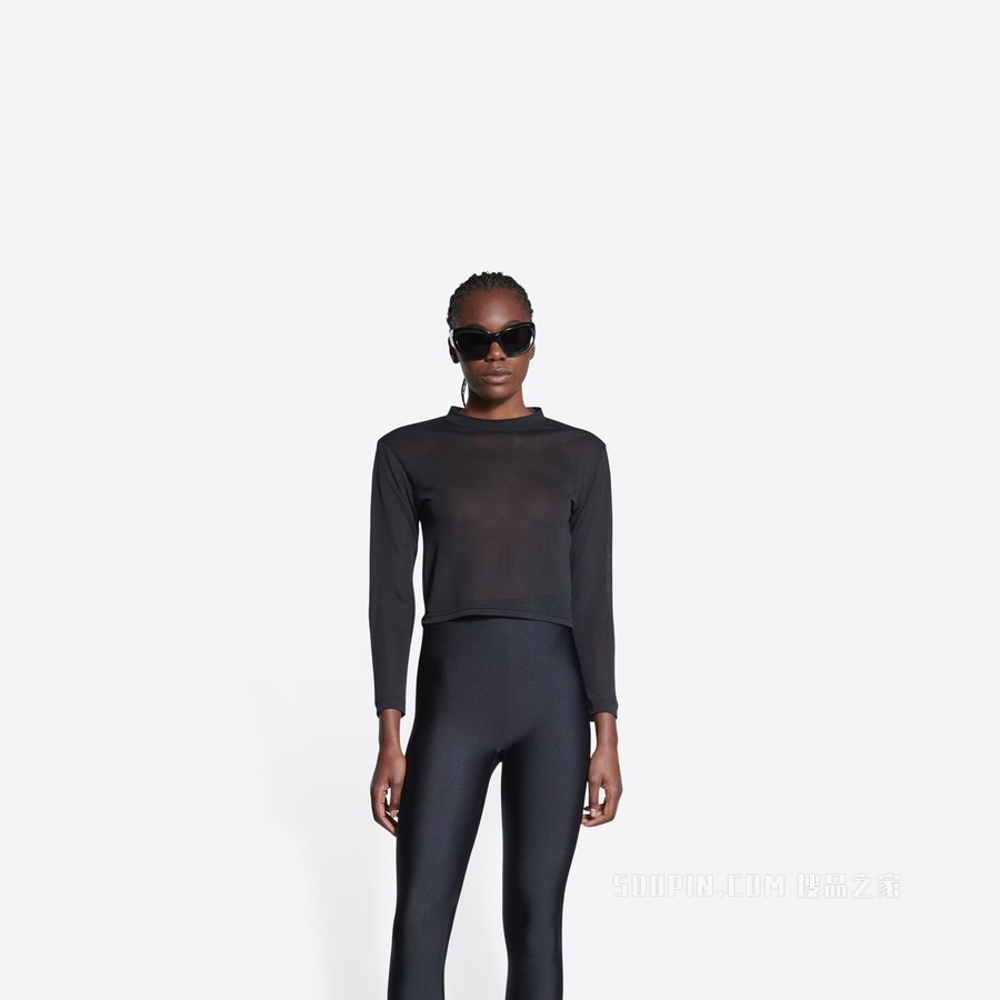 BALENCIAGA TAB合身长袖T恤