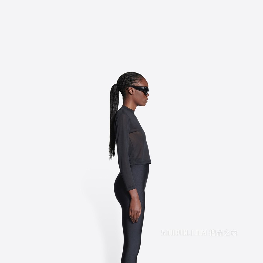 BALENCIAGA TAB合身长袖T恤