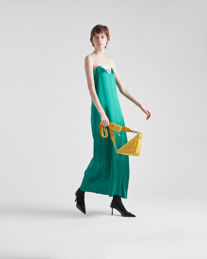 Prada Triangle 草编手袋