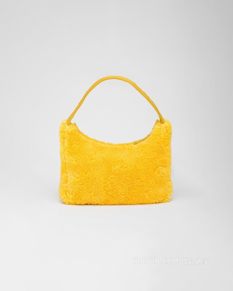 Prada Re-Edition 2000 毛圈织物Hobo腋下包