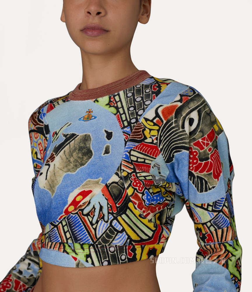 Cropped Pourpoint Sweatshirt
