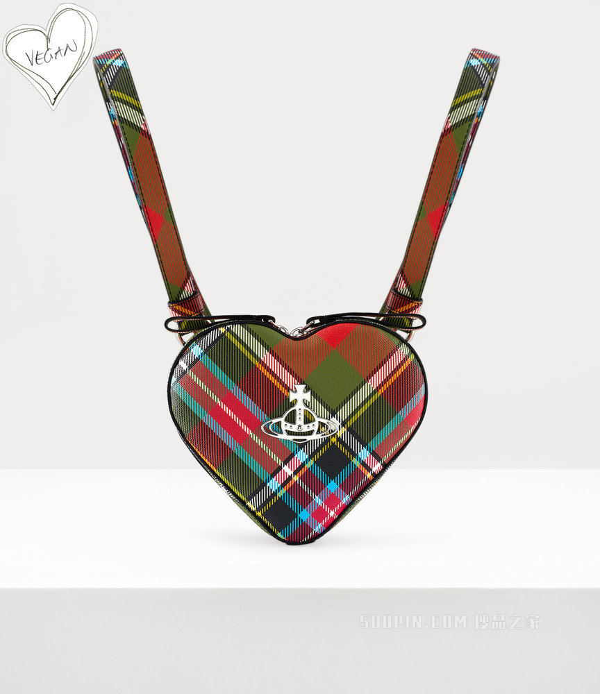 Ella Heart Mini Backpack Tartan